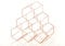 Scott & Rye - Hexagon/Honeycomb Wine Rack Holder - 6 Bottle - Rose Gold Colour