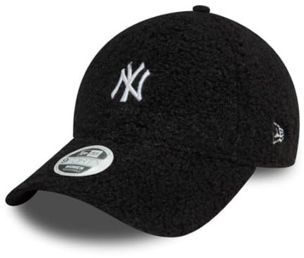 New Era New York Yankees MLB Cap Flauschiger Borg-Stoff schwarz für Frauen und Mädchen 9Forty - One-Size