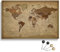 Generisch Personalisierbare Leinwand aus Weltkarte Motiv mit Rückwand-Pinnwand, perfekt für Reisende und als Wanddekoration, Dekorative Leinwandbilder, inkl. 100 Pins (Design 3, 120x80cm)