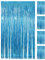 PVEGOS 4PCs 3.3 x 8.3 ft Laser Light Blue Glitter Tinsel Curtains Foil Curtain Backdrop.Laser Luminescent Particles Foil Fun Fringe Streamers for Party Birthday Decoration,Engagement,School Events