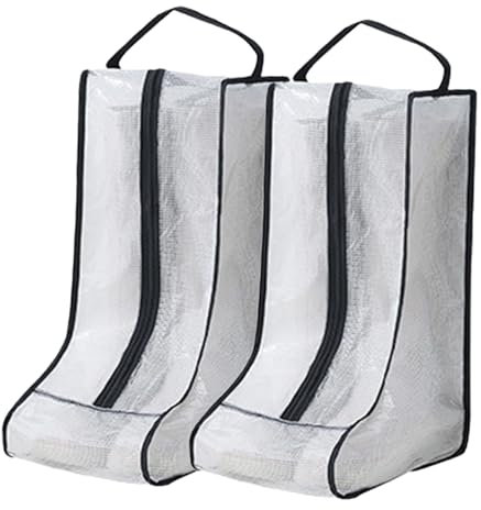 Hsrag 2 Pcs Tall Boots Storage Bags, Waterproof Welly Boot Bag, Portable Dust Proof, Shoe Storage with Zipper