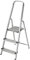 HR Hogar - Escalera Plegable 3 Peldaños de Aluminio Homologada - Fabricada en Europa - Antideslizante, Resistente y Segura - Carga máx. 150 kg, Altura útil: 61 cm