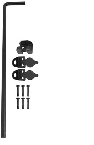 Loquet de sol en acier robuste de 45,7 cm, système de verrouillage de sécurité avec supports de montage pour bois, métal, PVC, vinyle, double porte, clôture, portails de jardin, extérieur