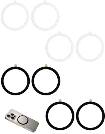 JUKOTA 8 pcs Magnet Ring Aufkleber für Ring Metallringe Selbstklebend Magnetring für Handyhülle Universal Magnetring Handy Magnetic Phone Sticker Kompatibel mit iPhone Samsung Android Phone