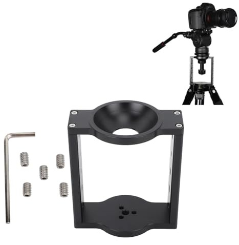 Sunicon 75mm Stativkopfschüssel Steiger, Aluminium halb Ball flach bis Bowl -Adapter -Konverter Riser für Videokamera Stativ DSLR Rail Slider