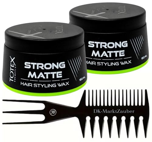 Haarstyling Wachs 150 ml – Profi Styling-Kamm – DK-MarktZauber (Parent) (Grün)