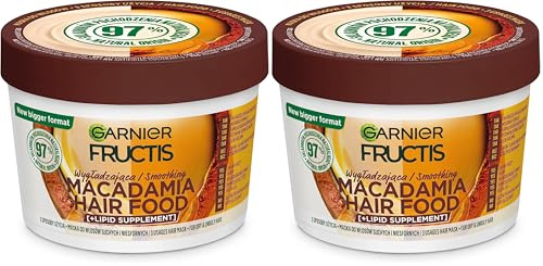 Garnier Fructis Hair Food Macadamia Trockenes und widerspenstiges Haar Maske 400ml (Packung mit 2)
