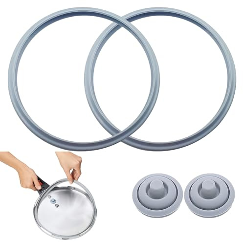Gansdnek 2 Pcs Sealing Ring 22 cm for WMF, Pressure Cooker Rubber Rings with Cooking Signal Seal for WMF 6068559990 6068559997, fits Pressure Cookers 3l/4.5l/6.5l/8.5l