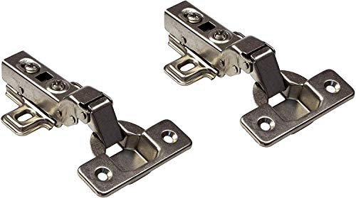 Gedotec Topfband Küchen-Schrank Topfscharnier Mittelanschlag Möbel-Scharnier zum Schrauben - Clip G20 | Schrankscharnier mit Schließautomatik & Dämpfung | 2 Stück - Küchenscharnier mit Montageplatte