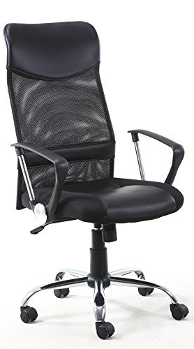Venta-Stock Sillón de Oficina Campus Respaldo Alto de Rejilla, Color Negro, Altura Ajustable