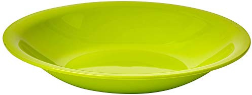 Rotho Caruba tiefer Plastikteller Mehrweg, Kunststoff (PP) BPA-frei, grün, 21,0 x 21,0 x 3,5 cm