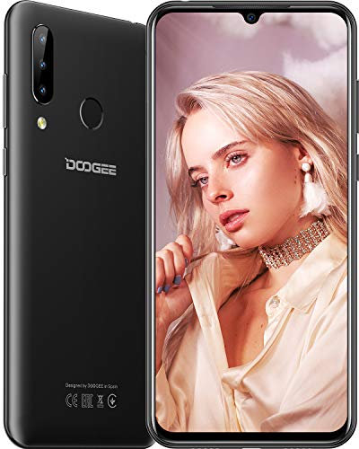 Cellulare Offerta (2019) DOOGEE N20, Octa-core 4 GB RAM 64 GB ROM, Schermo FHD + Waterdrop da 6,3 pollici,Android 9.0 4G Smartphone, 16 MP + 8 MP + 8 MP + 16 MP, 4350 mAh, 10 W Carica rapida Nero