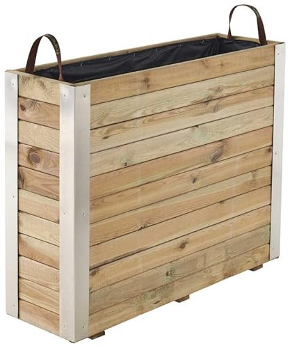 Forest Style Bac à Fleurs en Bois 100 x 30 x 78,5 cm Bambou - 170 L - Cerland