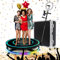 ZLPOWER 360 Photo Booth Machine 80cm with Software for Parties,Free Logo Customization,3 People Stand on APP Remote Control Automatic Slow Motion (360 ° rotatable)