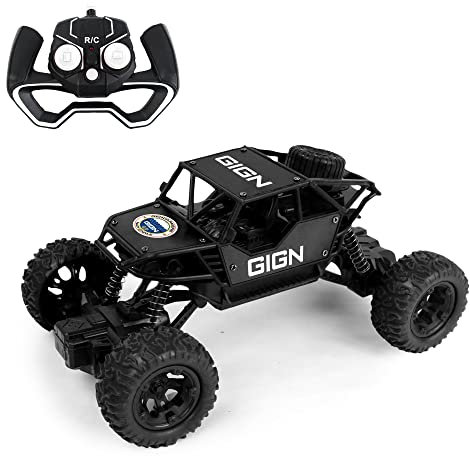 TURBO CHALLENGE - GIGN - 4X4-098400 - Voiture Télécommandée - Noir - 1/18 - Prêt à Rouler - Batterie Rechargeable et Piles incluses - Métal - À Partir de 4 Ans