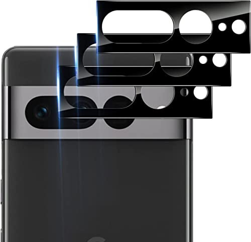 BNBUKLTD Black 9H Camera Lens For Google Pixel 7 Pro Case Protector Tempered Glass Cover Camera Lens Glass Cover Tempered Glass Protector HD Clear 9H Hardness (3 Pack)
