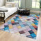 Mazovia Modern Teppich - Kurzflor Waschbar - Weich Teppich für Wohnzimmer, Schlafzimmer, Esszimmer – Teppiche Geometrisch - Bunt 120 x 170 cm