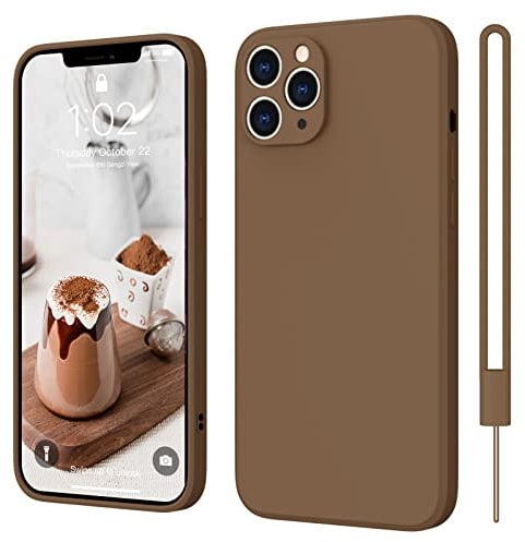 ElestBela iPhone 11 Pro Max Silicone Case, iPhone 11 Pro Max Ultra Thin Slim with Microfibre, Scratch-Resistant All-Round Protection Case Protective Case for iPhone 11 Pro Max 6.7 Inch Brown