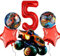 Cartoon Geburtstagsdeko 5 Jahre, 6 PCS Cartoon Luftballons, Thema Party Ballon Dekoration, Luftballons Geburtstagsfeier, Kindergeburtstag Deko Ballon, Luftballon 5. Geburtstag Jungen