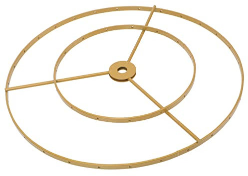 Beaupretty Draht Lampenschirm Ring E27 Lampenschirm Halter Rahmen Unterstützung DIY Trommel Ring Rund Metall Deckenleuchte Rahmen Für DIY Tisch Bodenleuchte Hängende Pendelleuchte 35 Cm