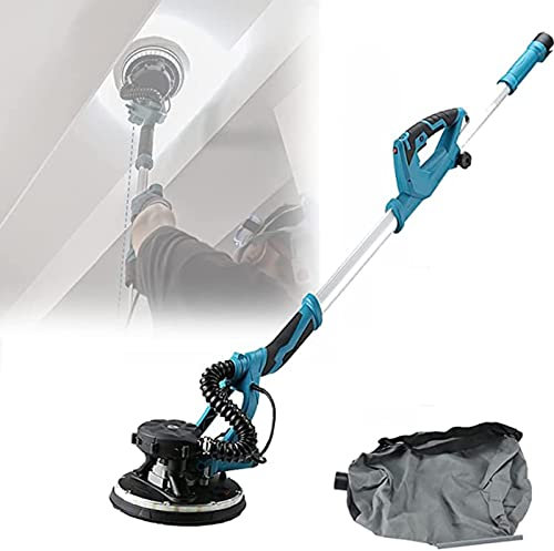 LTSRLL Levigatrice Muro, 1800W Levigatrice Giraffa con Funzione di Aspirazione Attiva, velocità e Lunghezza Regolabile, per Cartongesso,Pareti,Soffitto,Sander+50sandpad