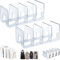 Elezeal Lot de 2 porte-revues en acrylique transparent, multifonctionnel, organiseur de fichiers de bureau épais pour plateau de bouteille, organisateur de couvercle de cuisine, séparateur de sac à