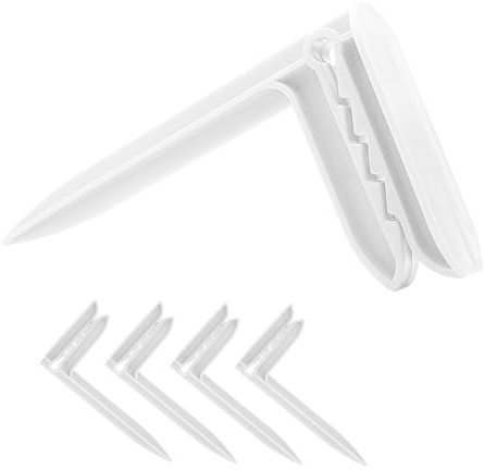 4 pinzas para sujetar toallas de playa – Ideal para playa, viaje, camping o picnic, pinzas de playa – Alzapaños (transparente)