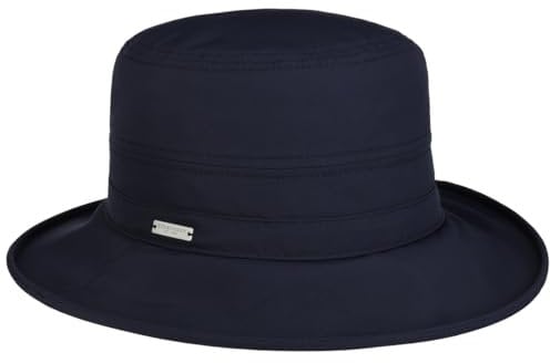 Seeberger Anti-Rain Cloche Hat Women, Marineblau, 7/7 1/4