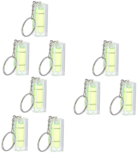 WOONEKY 3sets Portable Spirit Level Bubble Mini Keychain Bubble Levels Spirit Keyring Small 3pcs*3
