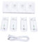 WOOXGEHM Stazione di Ricarica per Wii, Indicatori LED, Stazione di Ricarica per Telecomandi Wii Stazione di Ricarica per Controller con Batteria Ricaricabile da 4 Pezzi 2800mAh (Bianco)
