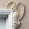 pulunto Engel Türrahmen Dekoration, Engelsflügel Skulptur, Engel Figur Wanddekoration, Eckengel für Zuhause Wohnzimmer, Schlafzimmer, Büro