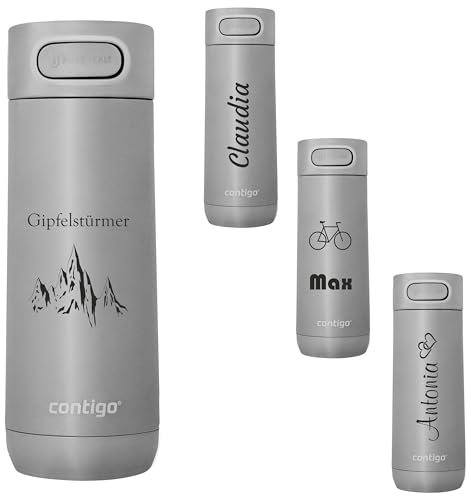 Contigo Luxe Autoseal Thermal Mug with Engraving – Name Stainless Steel Insulated Mug, Travel Mug, Coffee Mug to Go, Leak-Proof, Easy-Clean Lid, BPA-Free (Stainless Steel)