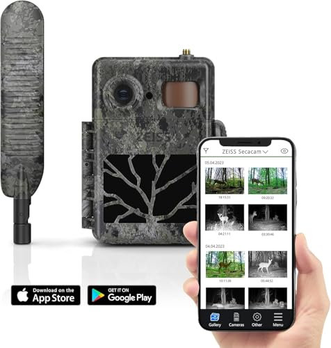 2 x ZEISS Secacam 7 Wildlife Camera – 4G, HD, remote, waterproof, wireless trail camera for outdoor - Hunting or Nature observation, including Garden Monitoring, Animal & Bird Capture, night vision