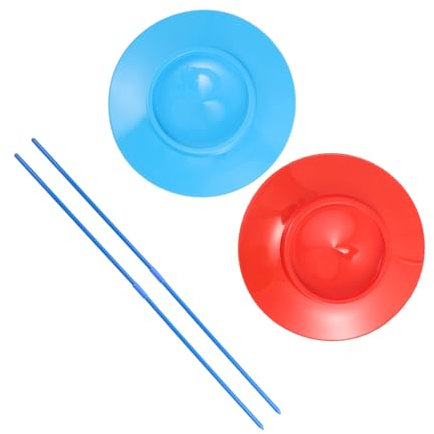 DECHOUS 2-teiliges Zirkus-jonglierteller-Set Mit Stäben, Spinnteller-Set Für Kinder Und Erwachsene Für Zirkusvorstellungen, Straßenshows, Party-Unterhaltung