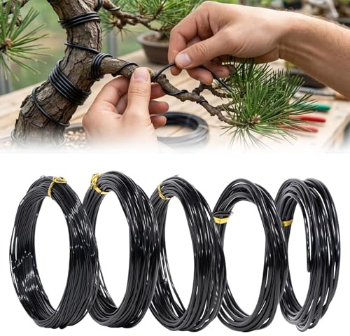 Little pot friend Bonsai Wire Kit, 147 Feet Total,5 Sizes