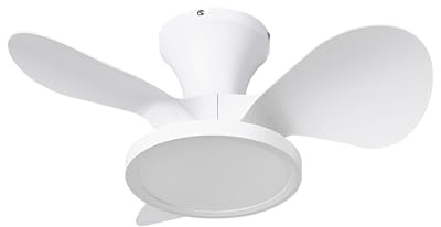 Deckenventilator Kunststoff weiß mit LED Licht Fernbedienung modern Punti