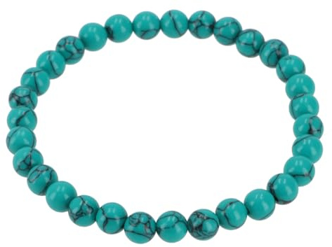 GURU SHOP Mala Armband, Handmala, buddhistischer Schmuck, 6 mm | Unisex, natürliche Perlen, elastisches Band, spirituelle Energie, stilvolles Accessoire