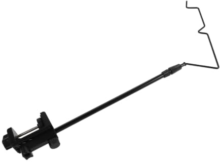 Homoyoyo Universelle Schwarze Halterung für Bügeleisenkabel aus Eisen und Kunststoff Platzsparend und Kabelschonend für Bügelstationen und Wohnheime 128x27x4 Cm