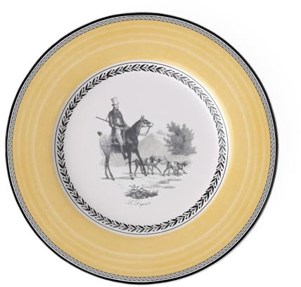 Villeroy & Boch Audun Chasse 1010702610 Plato llano de 27 cm, Porcelana, Amarillo