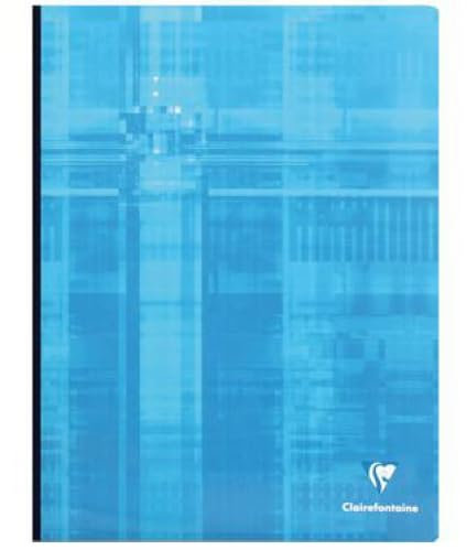 Lot de 5 Cahier reliure brochure 24x32 cm 192 pages grands carreaux papier 90g CLAIREFONTAINE