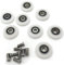 Set di 8 rotelle per cabine doccia da 25 mm