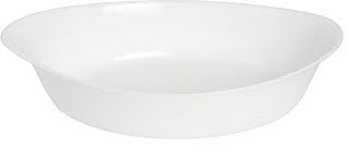 Luminarc - Plat ovale Blanc Smart Cuisine Carine 250°C - Plat à Four en Verre Innovant - Léger et Extra-Résistant - Nettoyage Facile - Fabrication en France - Dimensions 29x17 cm