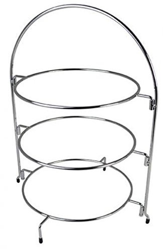 18cm 3 Tier Chrome Wire Cake Stand Home Garden Tea Party Dining DÉCOR
