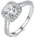 925 Sterling Silber Cushion Cut Zirkonia Halo Solitaire Verlobungsringe für Frauen, Platin beschichtet, Trauringe, Größe 8, LJ074