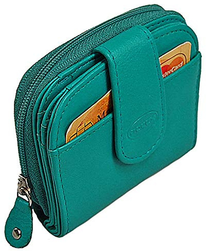 BOCCX Damen Geldbörse Leder RFID Blocker Geldbeutel Portmonee Damenbörse 70031 GoBago