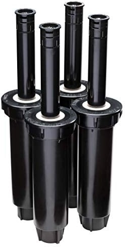 Rain Bird 1804DSQ4PK Professional Dual Spray Pop-Up Sprinkler, 90° Quarter Circle Pattern, 8' - 15' Spray Distance, 4 Pop-up Height, 4-Pack