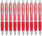 Libetui 10 ergonomische Kugelschreiber Rot rutschfeste Griffzone Großraumine Blau Kuli blauschreibend Rote Kulischreiber blaue Tinte