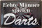 Deko7 Tin Sign 30 x 20 cm Darts Saying: Real Men Play Darts