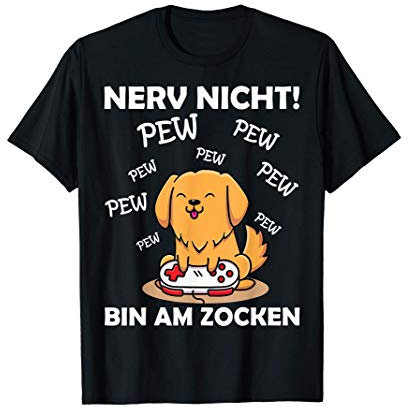 Gamer Spruch Gaming Hund Gaming Headset Gamer Nerd T-Shirt