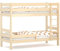 WNM Group 2in1 Etagenbett oder 2 Einzelbetten - Hochbett für Kinder Sophie - Stockbett mit Rausfallschutz und Lattenrost - Absturzsicherung Doppelstockbett - Jugendbett 90x180 cm - Vanille